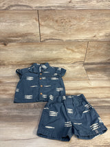 Modern Moments 2pc Shirt & Shorts Set Navy sz 12m