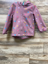 Cat & Jack Polka Dot Soft Shell Jacket Purple sz 3T