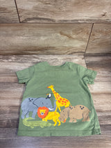 Little Me Safari Animal Shirt Green sz 24m