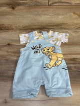 Disney Baby 2pc The Lion King Shortall Set White sz 9m