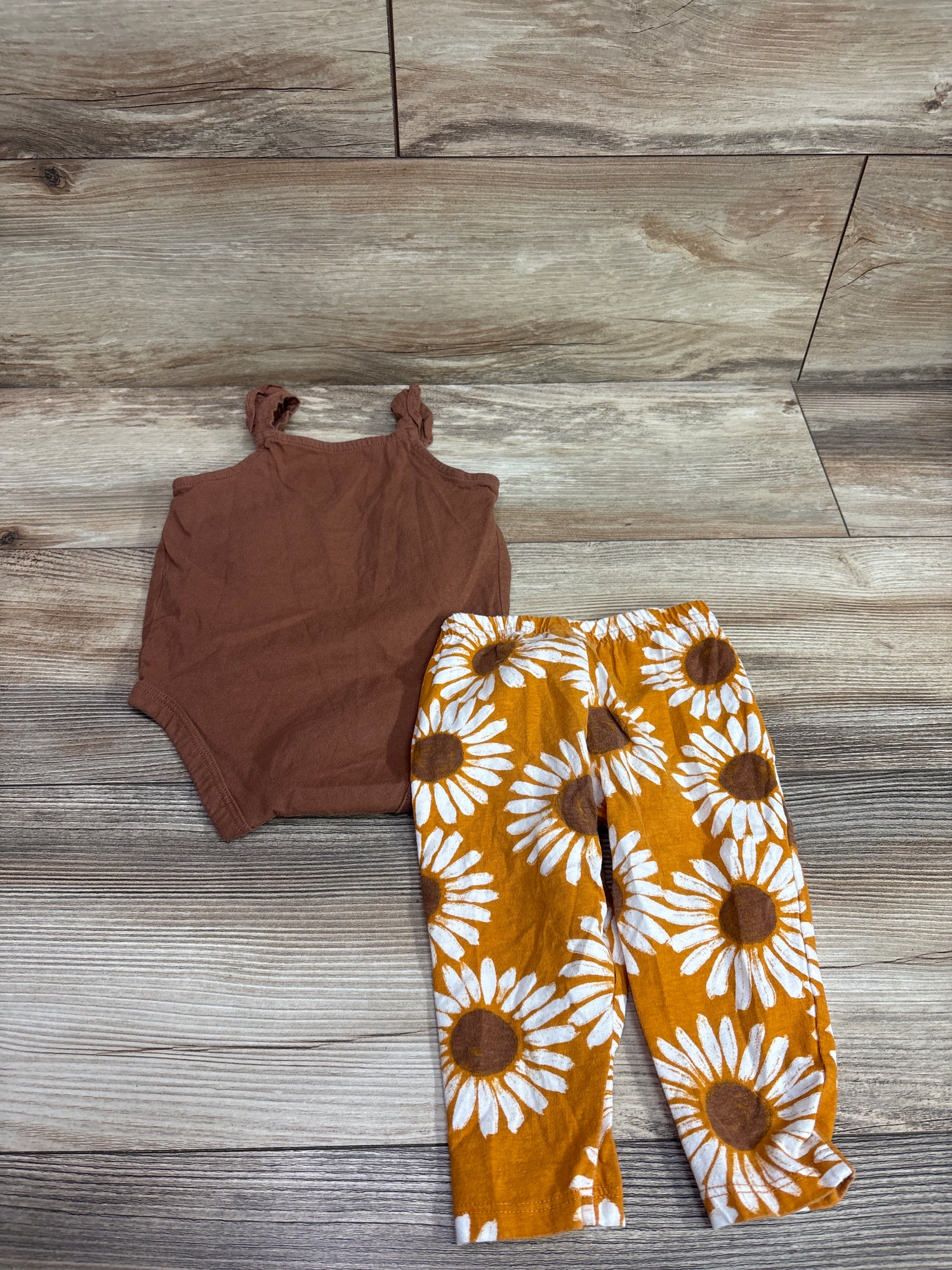 Carter's 2pc Lace Bodysuit & Pants Set Brown sz 9m