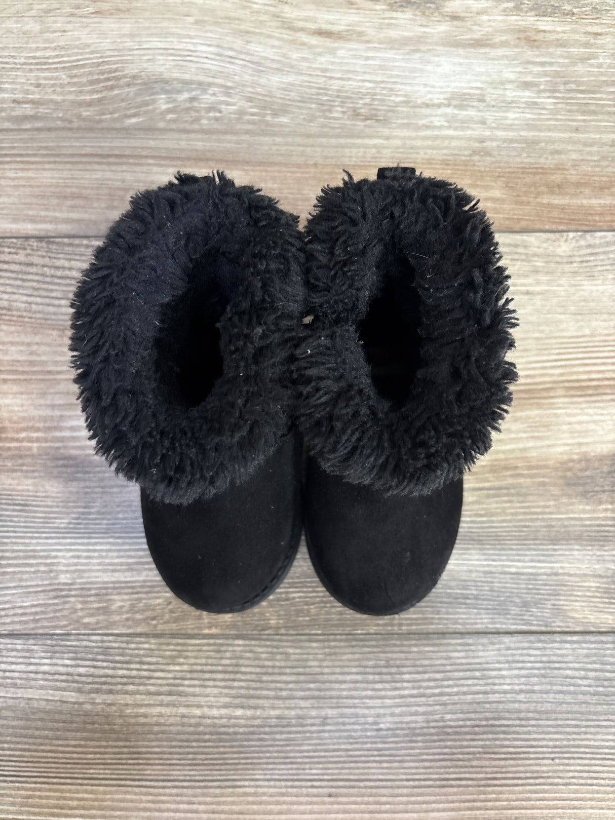 Cat & Jack Faux Fur Lined Ankle Boots Black sz 5c