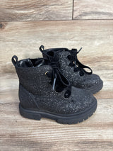 Cat & Jack Glitter Boots, Black sz 7c
