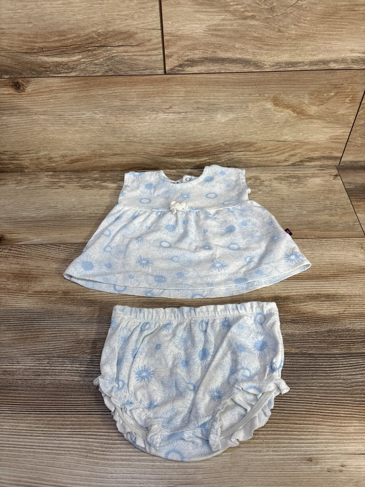 Limited Too 2pc Floral Shirt & Bloomer Set White sz 0/3m