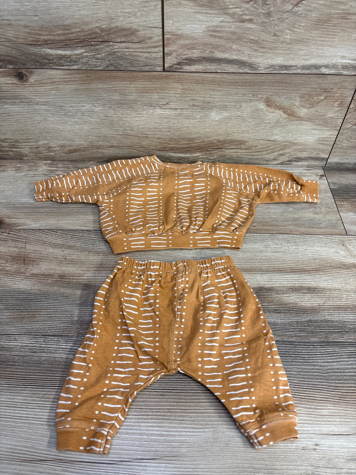 Jessica Simpson 2pc Striped Shirt & Pants Set Butterscotch sz 0-3m