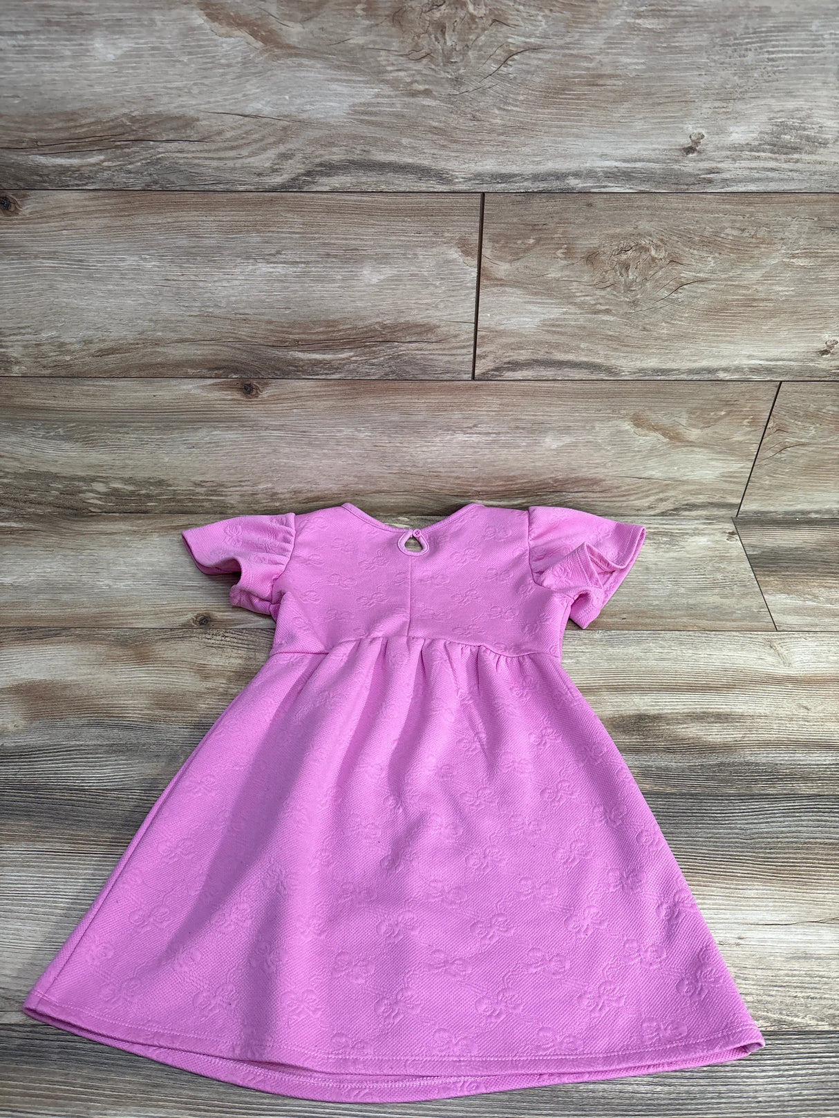 Barbie Textured Bow Dress Pink sz 5T