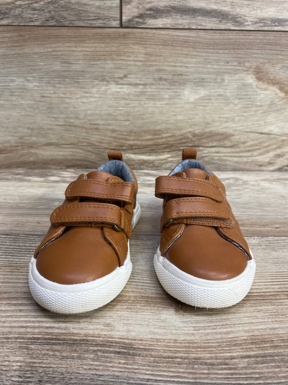 Cat & Jack Double Strap Sneakers Brown sz 6c