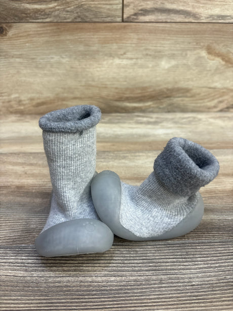 SZZY Fleece Non-Slip Sock Shoes Grey sz 4c - Me n Mommy To Be