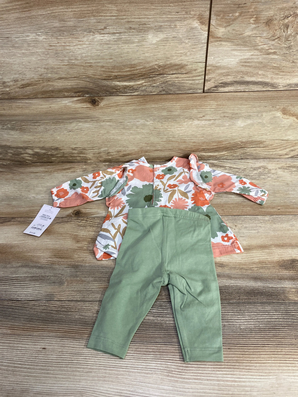 NEW Just One You 2pc Floral Shirt & Bottoms Set White sz 3m