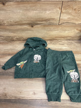 Star Wars 2pc Full Zip Hoodie & Joggers Green sz 18m - Me n Mommy To Be