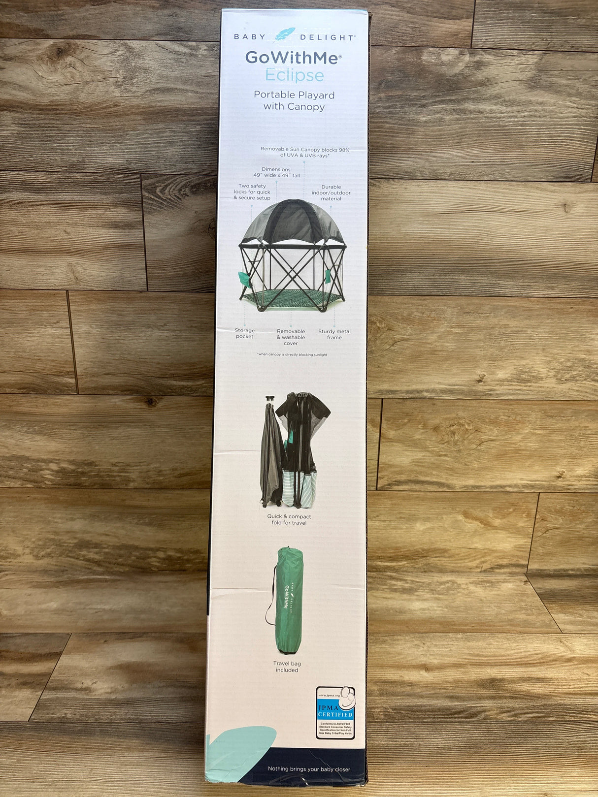 NEW Baby Delight Go With Me Eclipse Portable Playard Teal