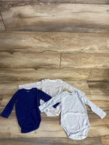 Lupilu 3pk Striped Bodysuit Set White sz 12-24m