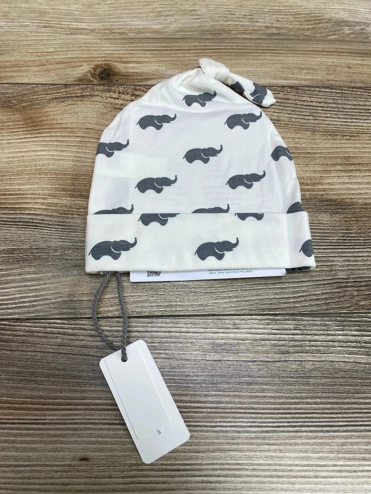 NEW Organic Top Knot Cap Grey Elephant Sz 0-6m