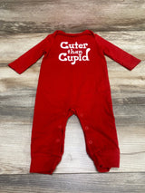 Cat & Jack Cuter Than Cupid Coverall Red sz 3-6m