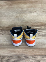 Air Jordan 1 Mid SE TD 'Multi-Color Canvas' Sneakers sz 2c