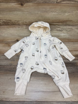 H&M Hooded Terry Cloth Coverall Cream sz 3m