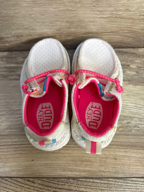 Hey Dude Kids Wendy Perf Neoprene White Shoes sz 5c - Me n Mommy To Be