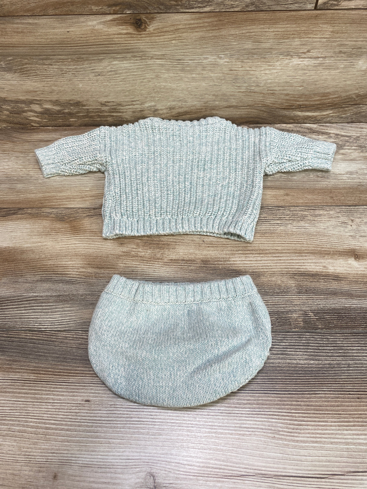 Old Navy 2pc Knit Sweater & Bloomer Set Green sz Newborn