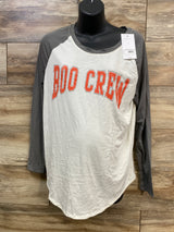 NEW Isabel Maternity Boo Crew Raglan Shirt Grey sz XL