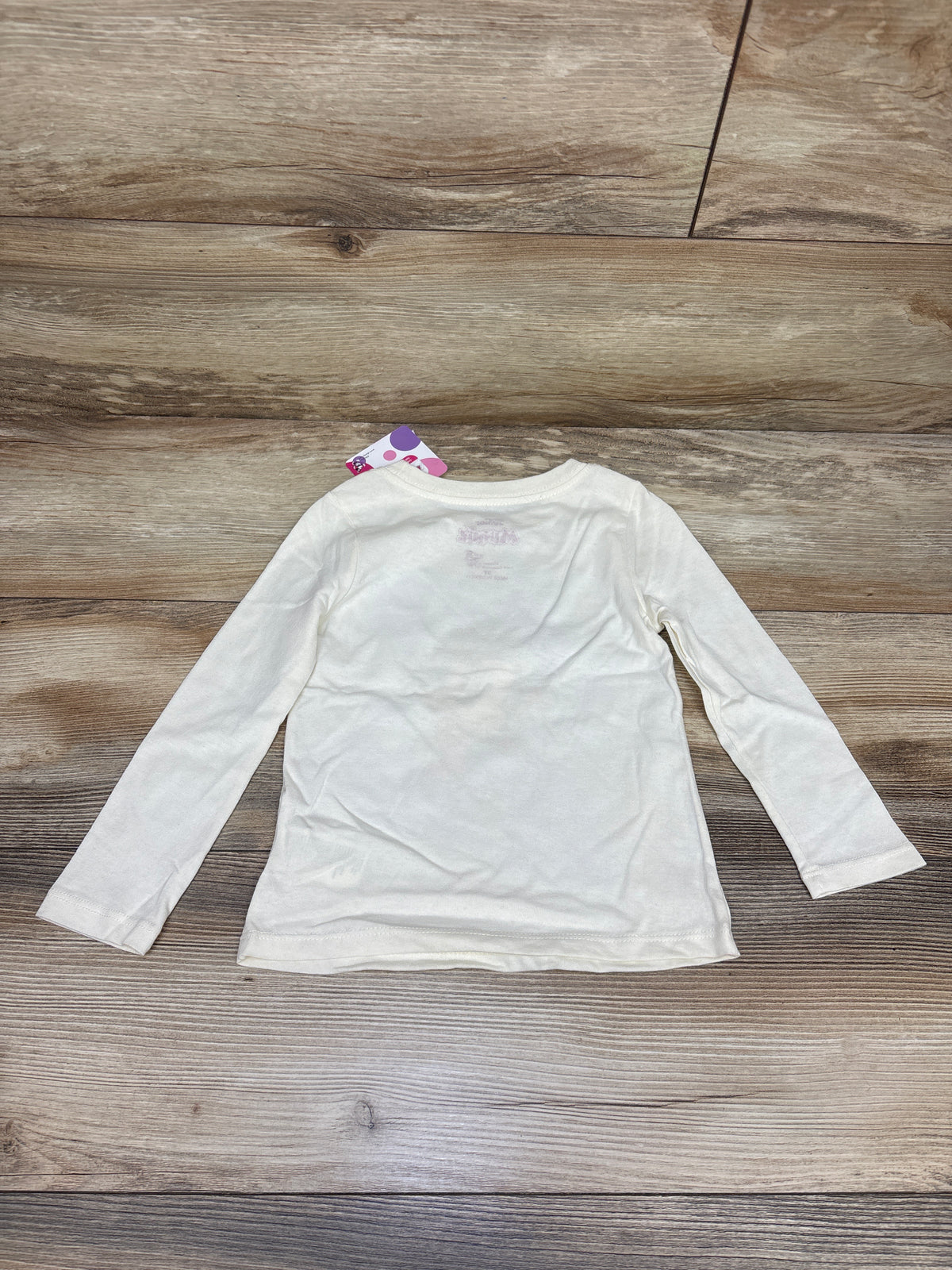 NEW Disney Junior Merry & Cute Long Sleeve Shirt Ivory sz 3T