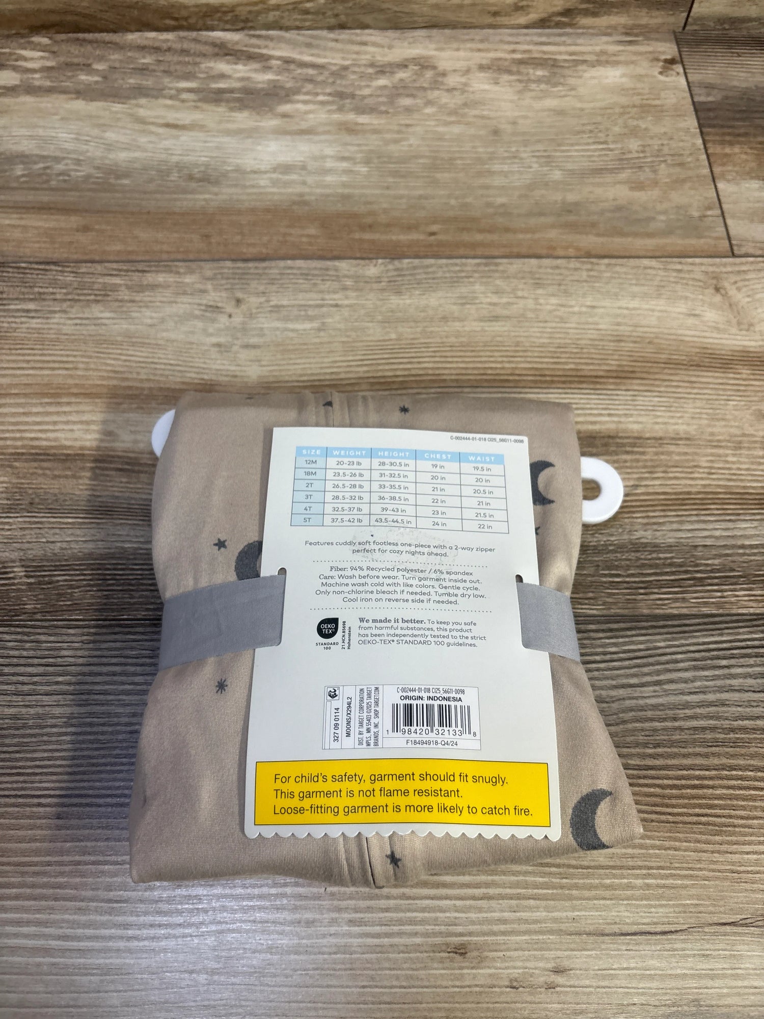 NEW Cloud Island Moon Sleeper Tan sz 5T