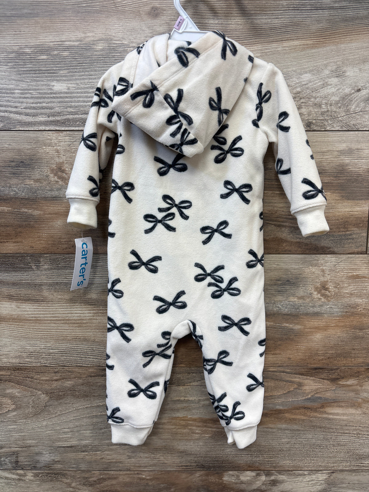 NEW Carter's Fleece Hooded Coverall Cream sz 9m