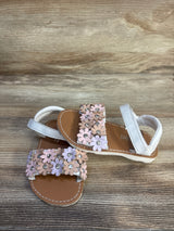 Annie Floral Sandals White sz 7c