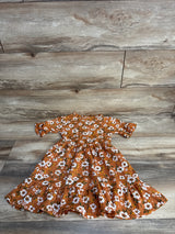 Little Lass Floral Dress Brown sz 5T