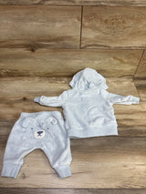 Carter's 2pc Terry Cloth Full Zip Hoodie & Pants Blue sz 3m