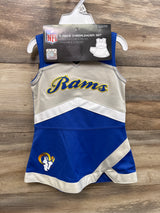 NEW NFL Los Angeles Rams 2pc Cheer Captain Jumper Dress sz 12m