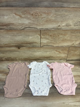 Just One You 3pk Ribbed Bodysuits Set Pink sz 6m