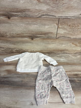 Disney Baby Winnie The Pooh Plush Sweatshirt & Bottoms Set Ivory sz 6-9m