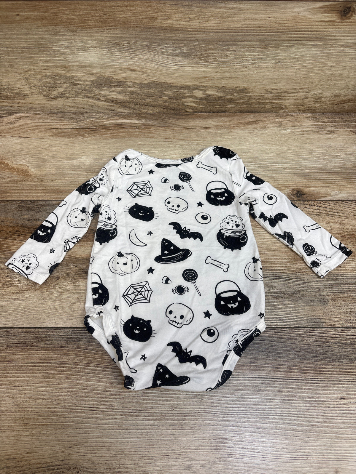 Angel Dear Bamboo Halloween Bodysuit White sz 3-6m