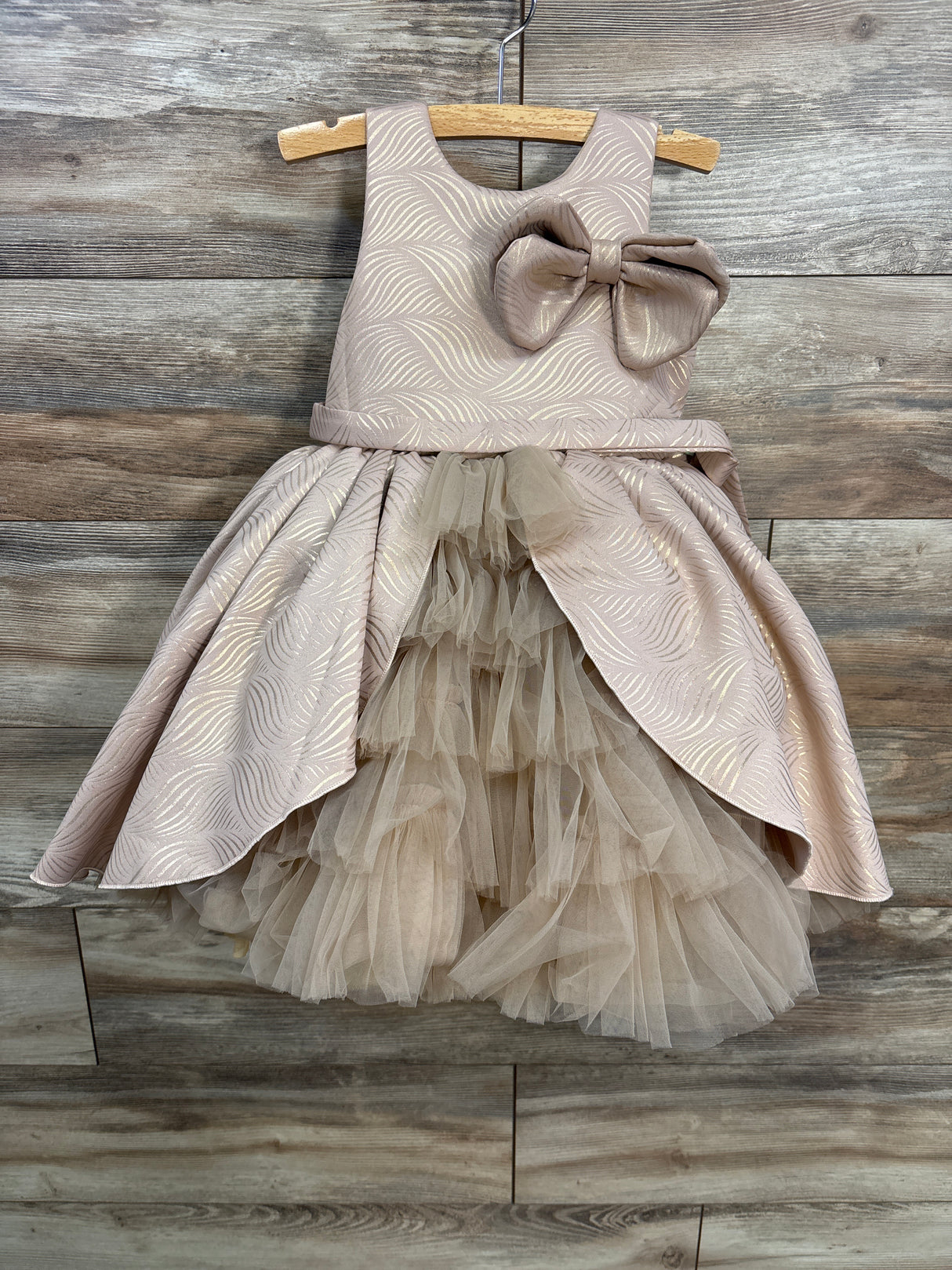 Little Blossom Charming Beauty Sleeveless Dress Blush sz 4-5T