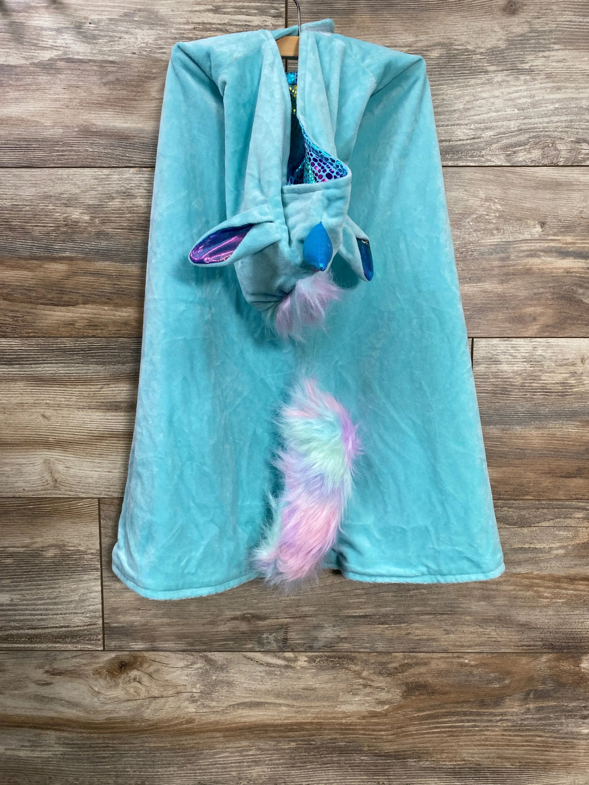 Great Pretenders Reversible Unicorn/Dragon Cape Blue sz 5-6 - Me n Mommy To Be