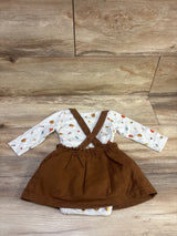 Carter's 2pc Long Sleeve Fall Bodysuit & Skirtall Set Ivory sz 9m