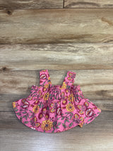 Btween Baby Floral Smocked Cropped Tank Top Pink sz 12m