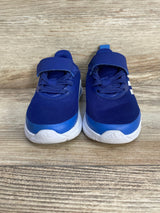Adidas Fortarun Elastic Lace Top Strap 'Blue White' Sneakers sz 6c