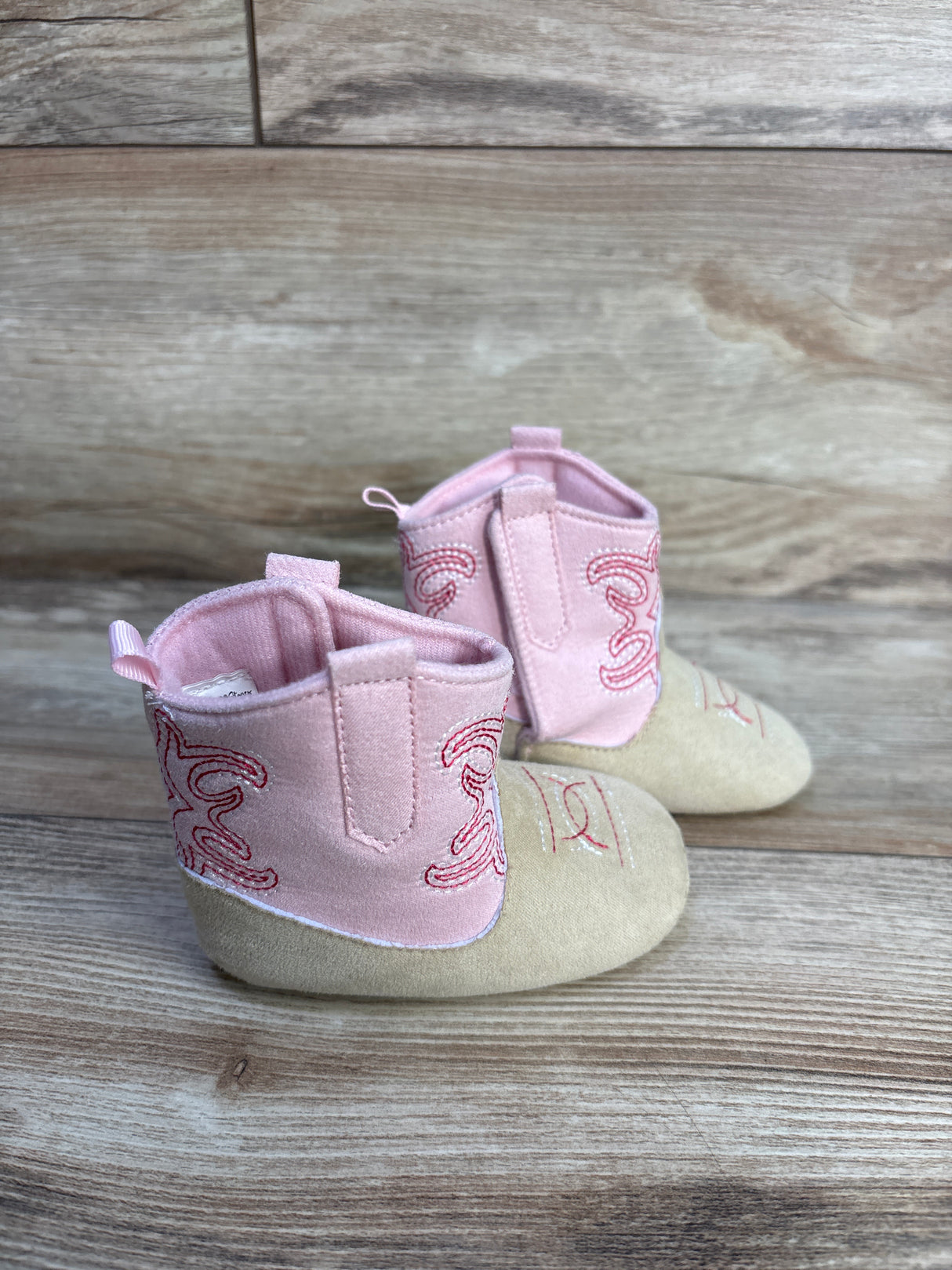 Stepping Stones Cowgirl Crib Boots Pink sz 4c