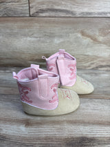 Stepping Stones Cowgirl Crib Boots Pink sz 4c