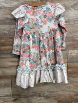 Pete + Lucy Ruffled Floral Dress White sz 2T