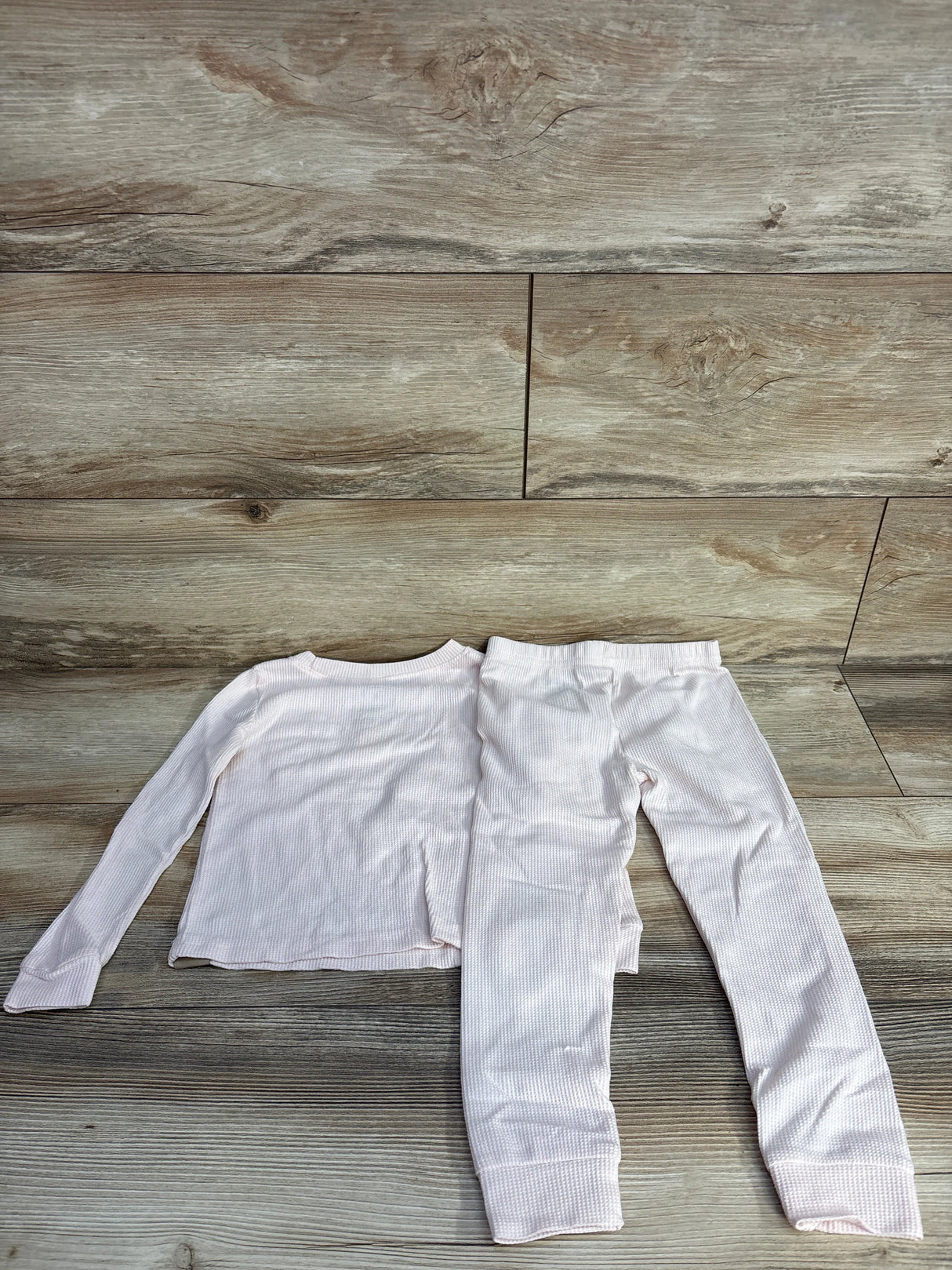 Bear Paw 2pc Llama Waffle Knit Pocket Shirt & Pants Pajama Set Pink sz 4T