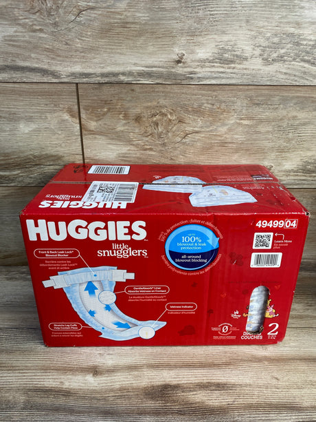 NEW Box of Huggies Little Snugglers Disposable Diapers 84ct. Size 2 - Me n Mommy To Be