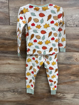 2pc Fall Print Pajama Set Ivory sz 3T