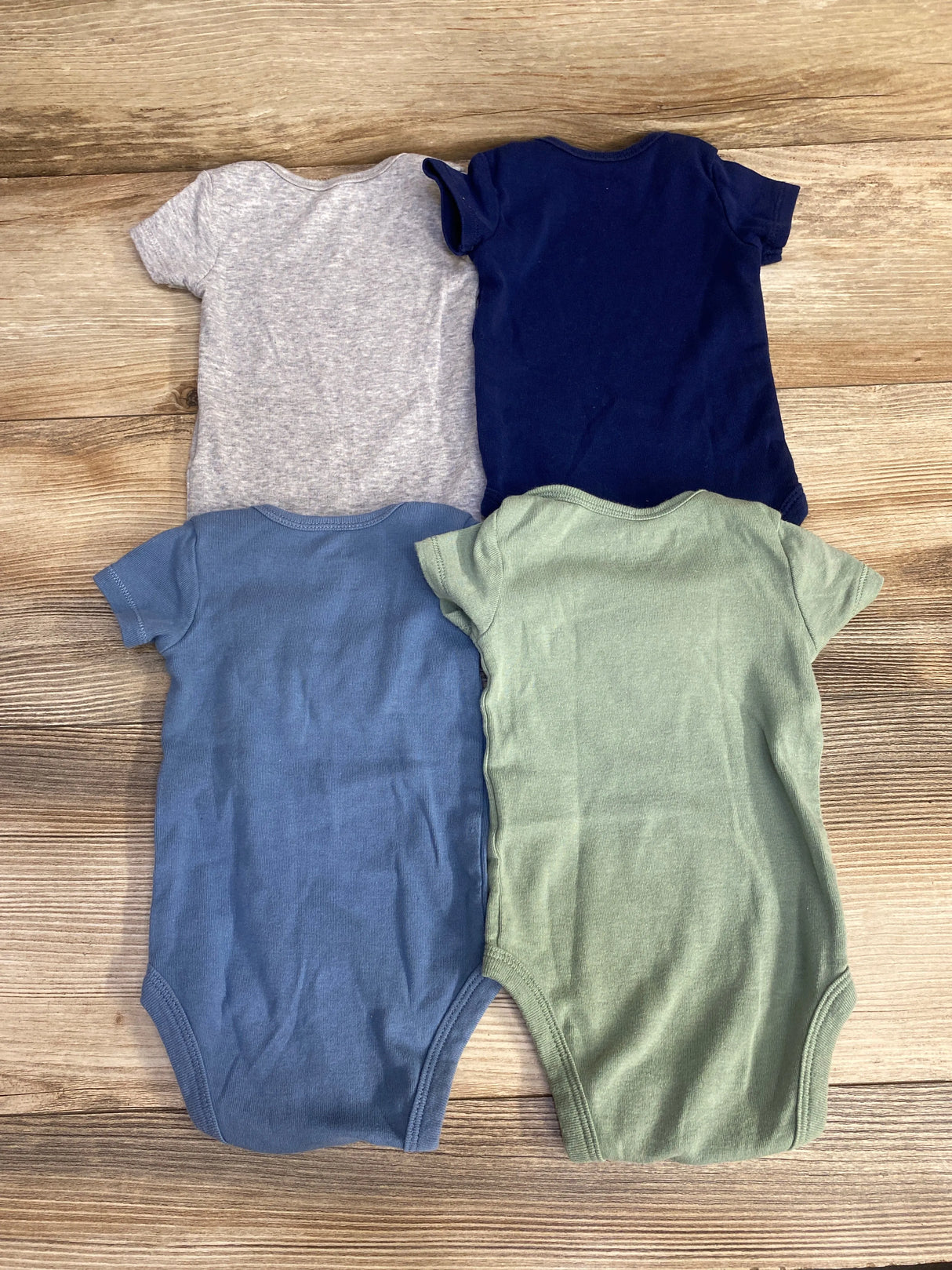 Carter's 4pk Solids Short Sleeve Bodysuits sz 3m