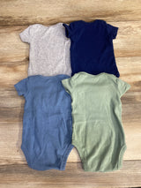 Carter's 4pk Solids Short Sleeve Bodysuits sz 3m