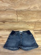 NEW Gap Maternity 4" Inset Panel Denim Shorts Dark Wash Blue sz 27/4 Small
