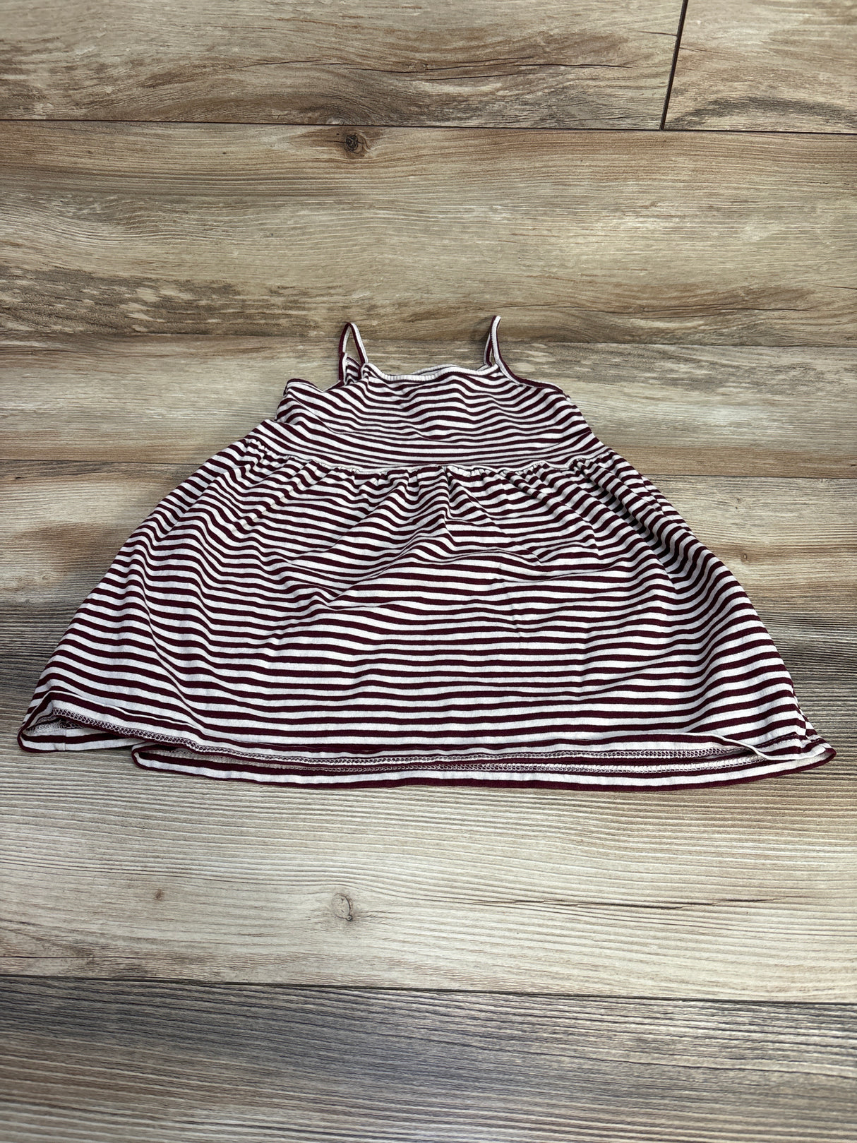 H&M Striped Dress Burgundy sz 3-4T