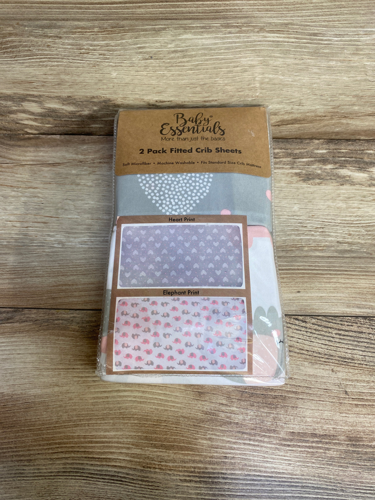 NEW Baby Essentials 2pk Microfiber Fitted Crib Sheets
