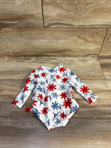 Just One You Floral 1pc Rashguard Swimsuit White sz 3m